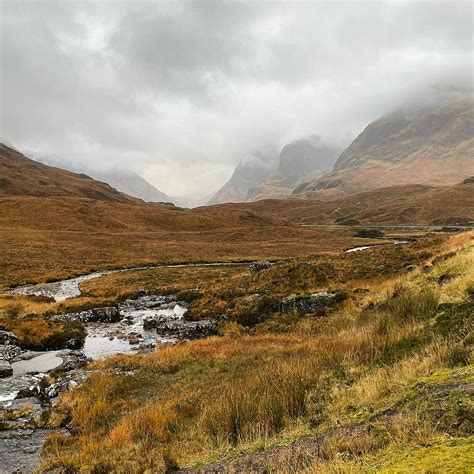 glencoe, highlands, scotland, misty, fog, mountains, landscape, scottish, scenic, nature, glen ...