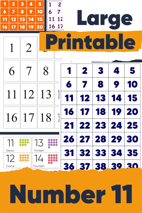 Large Printable Number 11 | Printable numbers, Large printable numbers, How to memorize things