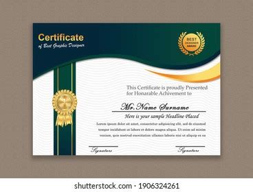 School Leaving Certificate Design Mockup Stock Illustration 1906324261 | Shutterstock