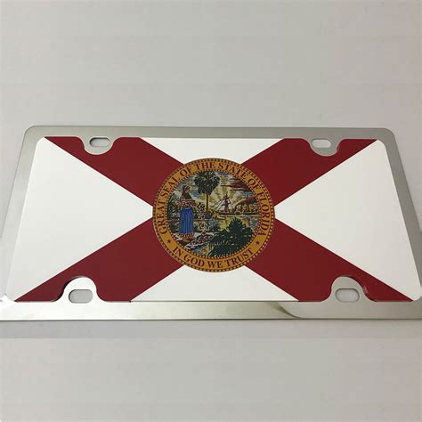 Florida State Flag License Plate High Quality Stainless Steel - Etsy Singapore