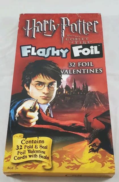 HARRY POTTER VALENTINES Day Cards The Goblet of Fire Flashy Foil Paper Magic $12.00 - PicClick