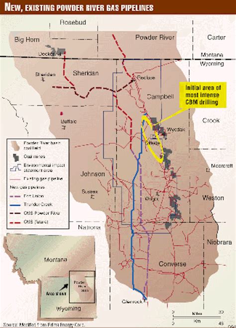 Pipelines, 44 rigs facilitate Powder River basin coal gas play | Oil & Gas Journal