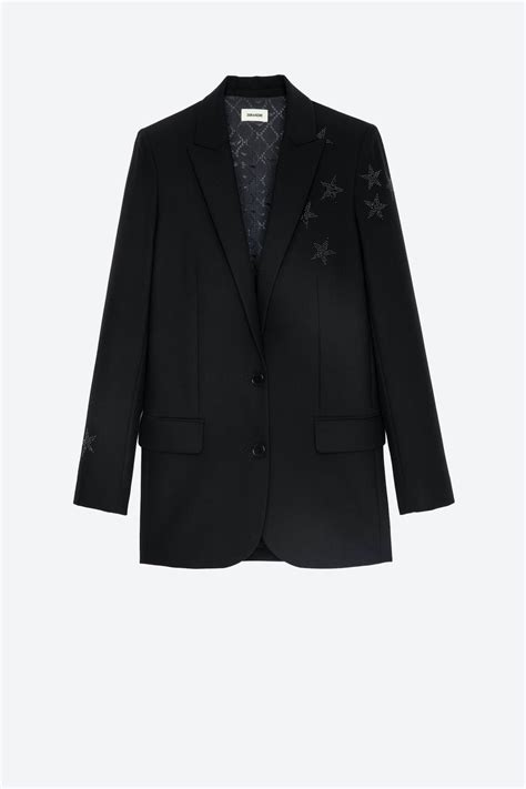 Zadig & Voltaire Viva Strass Star Blazer - Black | Garmentory