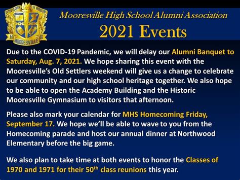 Mooresville... - Mooresville High School Alumni Association