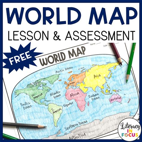 Printable World Map Worksheet and Quiz | Literacy in Focus | A Blog For Teachers