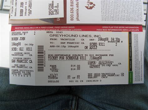 Greyhound Bus Ticket - Vacaville, CA to San Francisco | Flickr