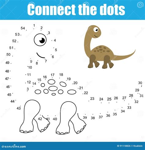 Connect the Dots by Numbers Children Educational Game. Printable Worksheet Activity. Animals ...