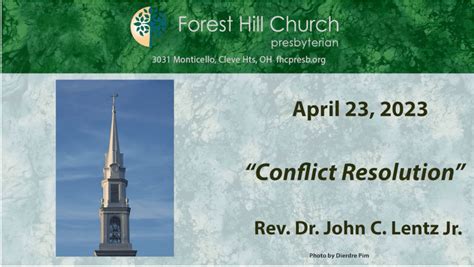 Conflict Resolution - Forest Hill Church, Presbyterian