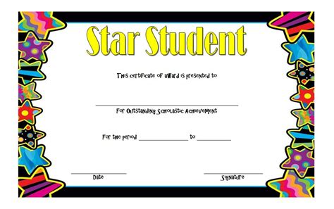 Star Award Certificate Template - Great Template Inspiration