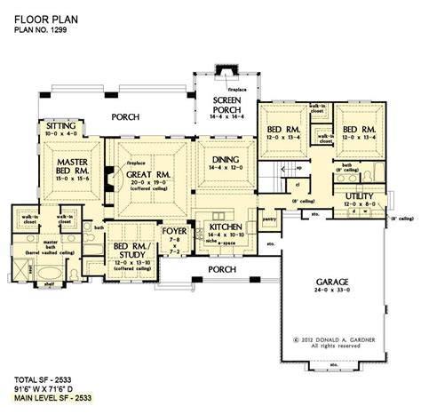 Ranch House Plans | One Story Home Plans | Don Gardner