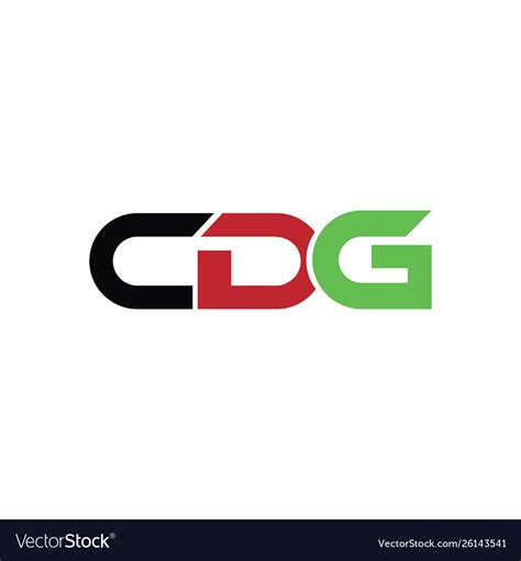 Cdg logo branding letter Royalty Free Vector Image