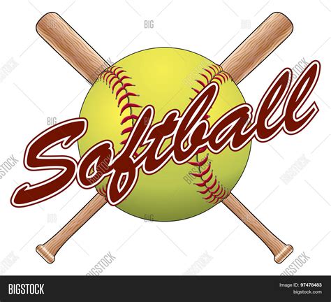 Softball Team Design Vector & Photo (Free Trial) | Bigstock