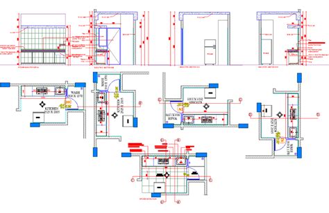 Modular Kitchen layout plan and elevation design - Cadbull | Kitchen layout plans, Kitchen ...