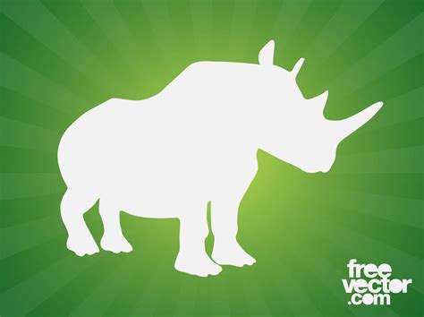 Rhino Silhouette Vector Art & Graphics | freevector.com