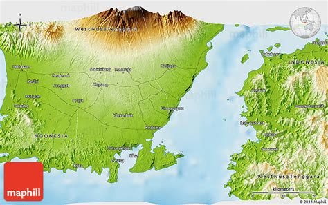 Physical 3D Map of Mataram