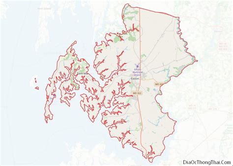 Map of Talbot County, Maryland - Thong Thai Real