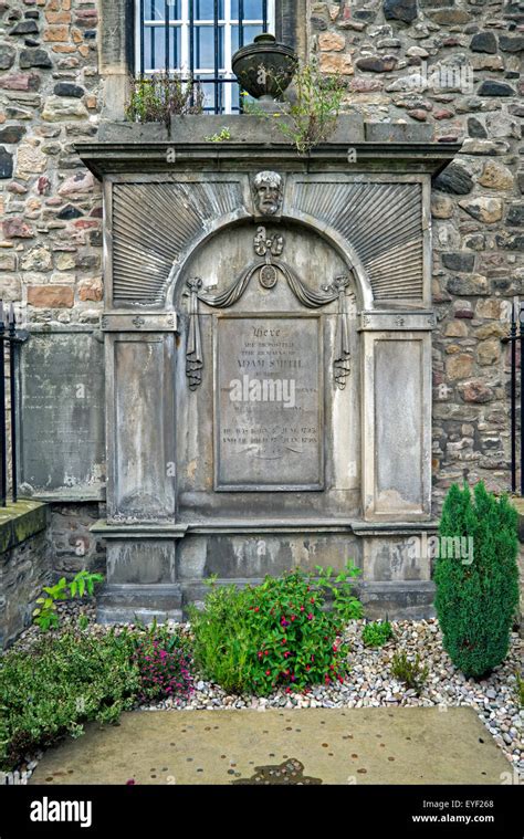 The grave of Adam Smith (1723-1790), Scottish philosopher and economist, in the Canongate ...