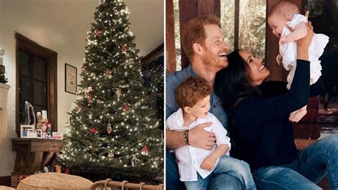 Meghan Markle and Prince Harry’s huge minimalist deco Christmas tree at their Montecito mansion ...