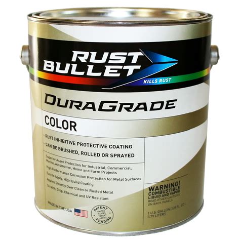 Rust Bullet DuraGrade Color Ultra Low VOC- Metallic Gray Rust Inhibitor Paint, Industrial ...