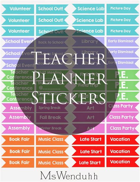 Teacher Planner Stickers | Wendaful Planning