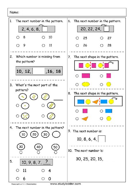 Patterns and algebra - Studyladder Interactive Learning Games