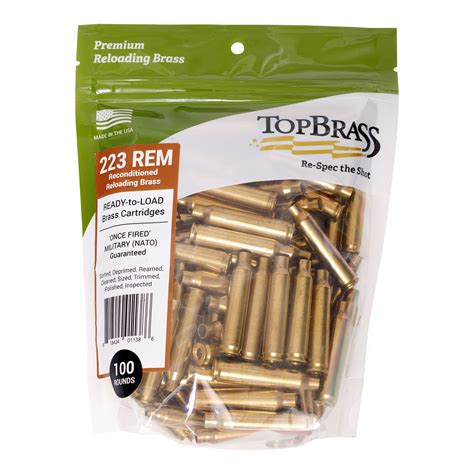 .223 Rem Unprimed Reconditioned Brass 250pcs | Top Brass, Inc. – Top ...