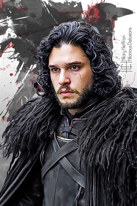 Lord Commander Jon Snow (Kit Harington) | Game of Thrones - by Hilary Heffron, Hilarious ...