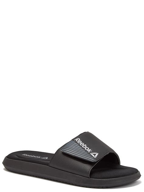 Reebok Men’s Memory Foam Adjustable Slide Sandals - Walmart.com