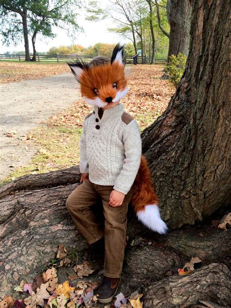 Children's Faux Fox Fur Mask Handmade - Etsy Ireland | Disfraces de ...