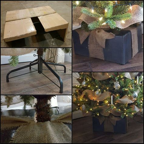 DIY Cardboard Box Tree Stand Cover