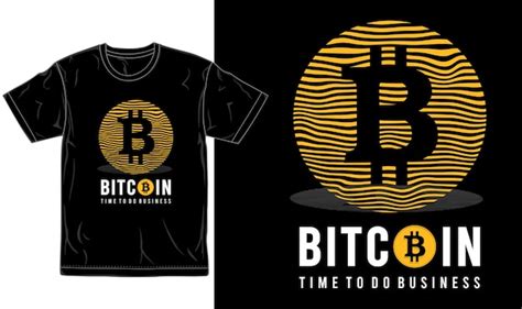 Premium Vector | Bitcoin t shirt design graphic typography and logo