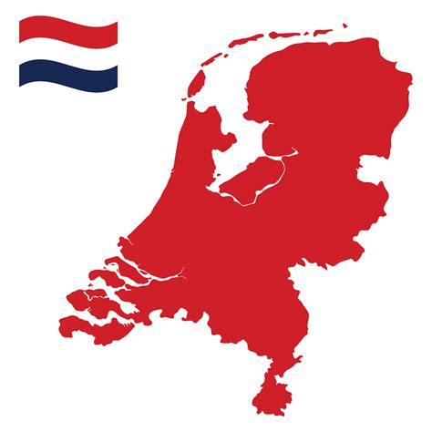 Map of Netherlands with Netherlands national flag 33235269 Vector Art ...