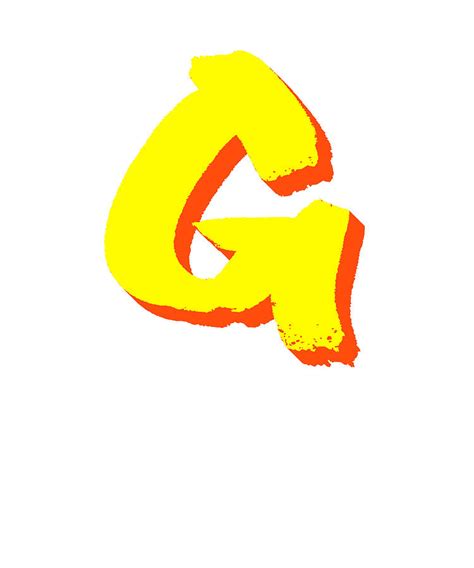 Letter G Graffiti Alphabet, G Typography Yellow letter G, Streetart graffiti Letter G #1 Digital ...