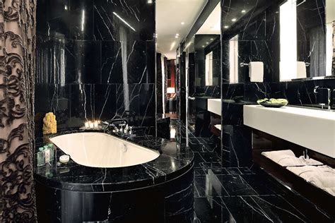 Black marble bathroom worktop | TINO Natural Stone