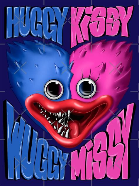 "Huggy Wuggy and Kissy Missy. Poppy Playtime 2" Metal Print by AbrekArt | Redbubble