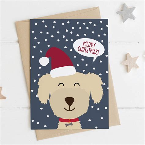 Cute Dog Christmas Card By Wink Design | notonthehighstreet.com