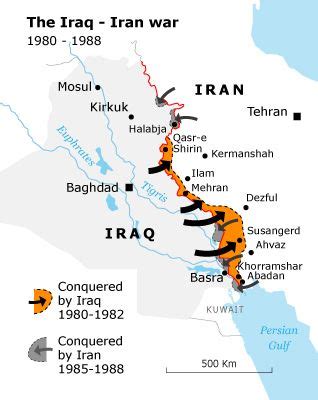 Iran-Iraq War 1980s | Middle east map, Iraq war, Asia map