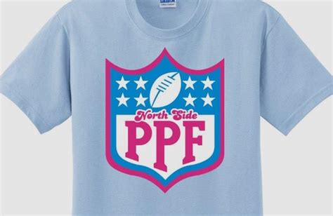 a light blue t - shirt with the words football ppf on it and an ...