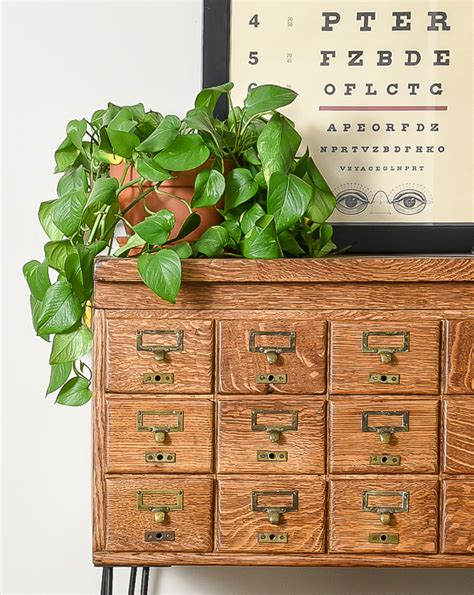 How to Refinish and Restore a Vintage Card Catalog | Little House of Four - Creating a beautiful ...