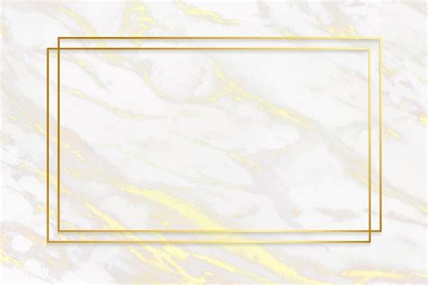 Download premium vector of Rectangle gold frame on white marble texture background vector by ...