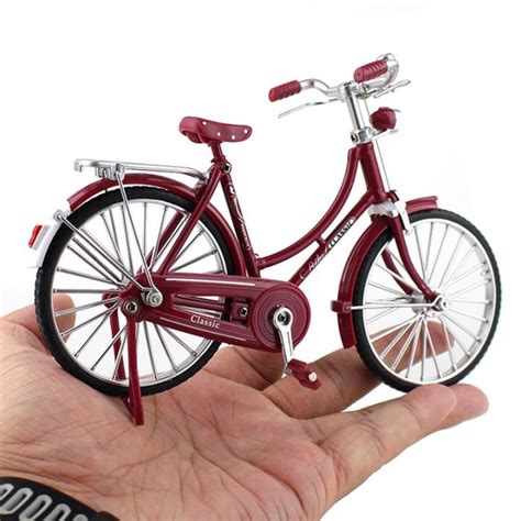 Mini 1:10 Alloy Model Bicycle Diecast Metal Finger Mountain Bike Retro Bike Adult Collectible ...