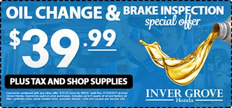 Honda Oil Change | Minneapolis & St. Paul MN | Oil Change Specials ...