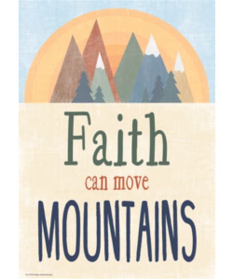 Faith can Move Mountains Positive Poster - Inspiring Young Minds to Learn