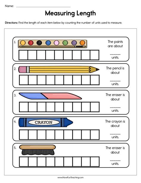 Measuring Length Worksheet - Have Fun Teaching | Measurement worksheets ...