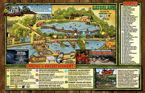 Gatorland Map and Brochure (2024 - 2018) | ThemeParkBrochures.net