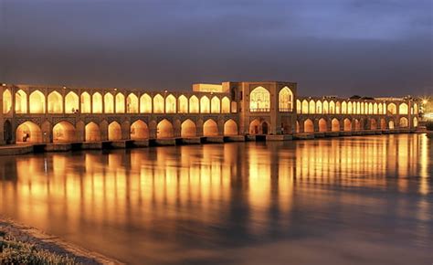 HD wallpaper: brown bridge, isfahan, iran, bridges, night, light ...