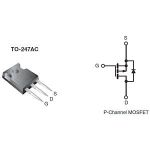 IRFP 9140: MOSFET, P-Channel, -100 V, -21 A, RDS(on) 0.2 Ohm, TO-247AC at reichelt elektronik