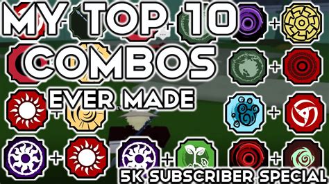 The TOP 10 COMBOS In Shindo Life | Top 10 Combos In Order | Shindo Life Combos | 5k Sub Special