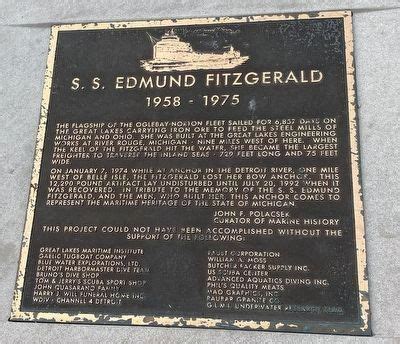 S.S. Edmund Fitzgerald Historical Marker