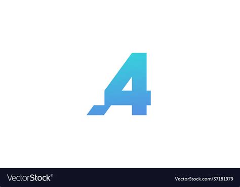 Letter a4 logo design template Royalty Free Vector Image